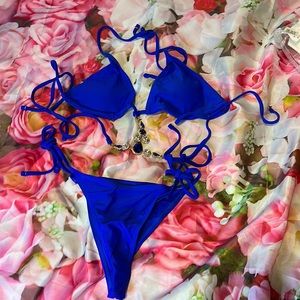 Blue 3piece bikini